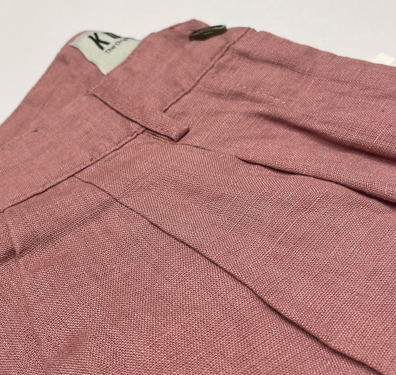 AUGUST Mens Organic Linen Trouser - Dusty Pink