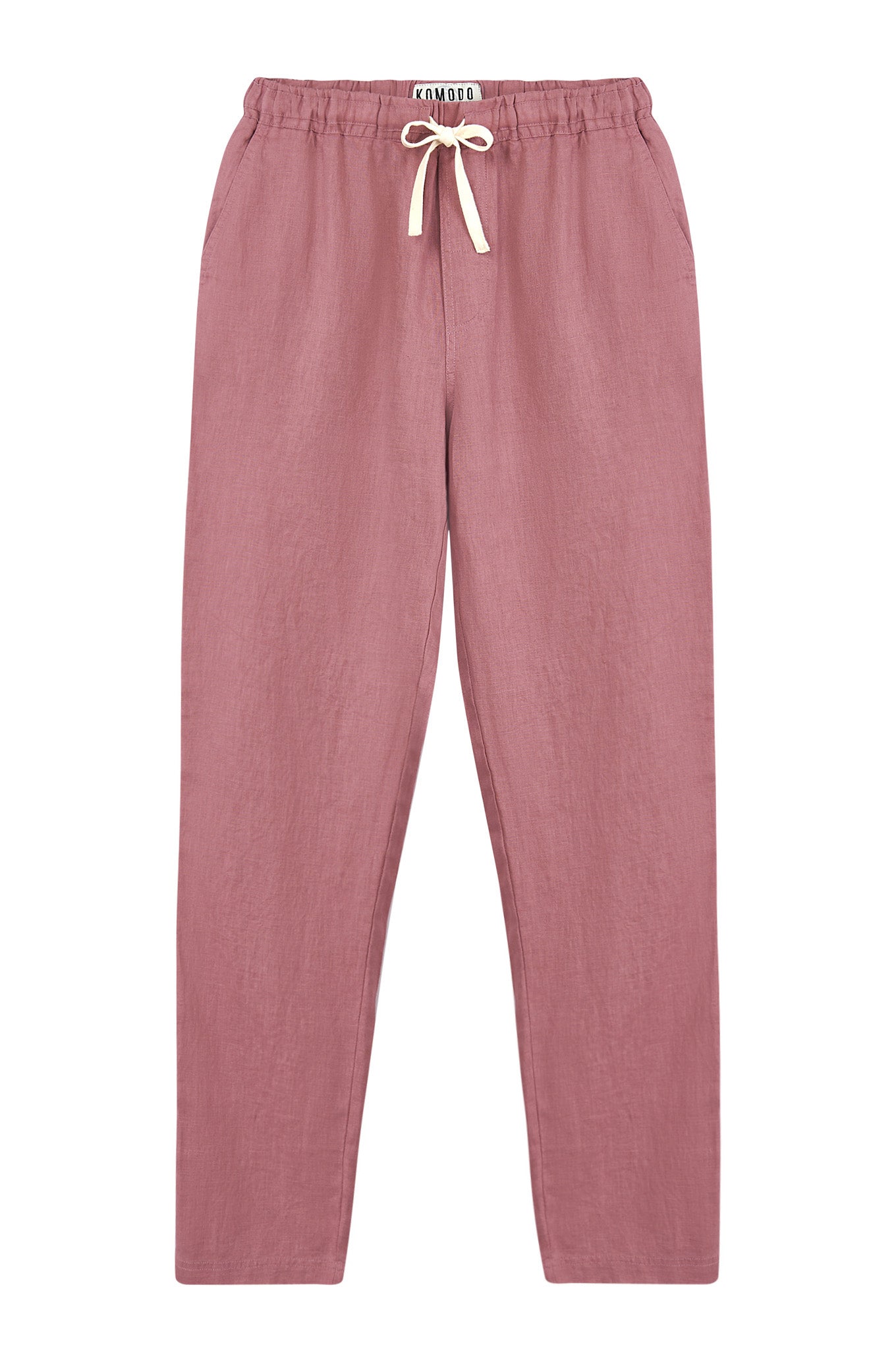 AUGUST Mens Organic Linen Trouser - Dusty Pink