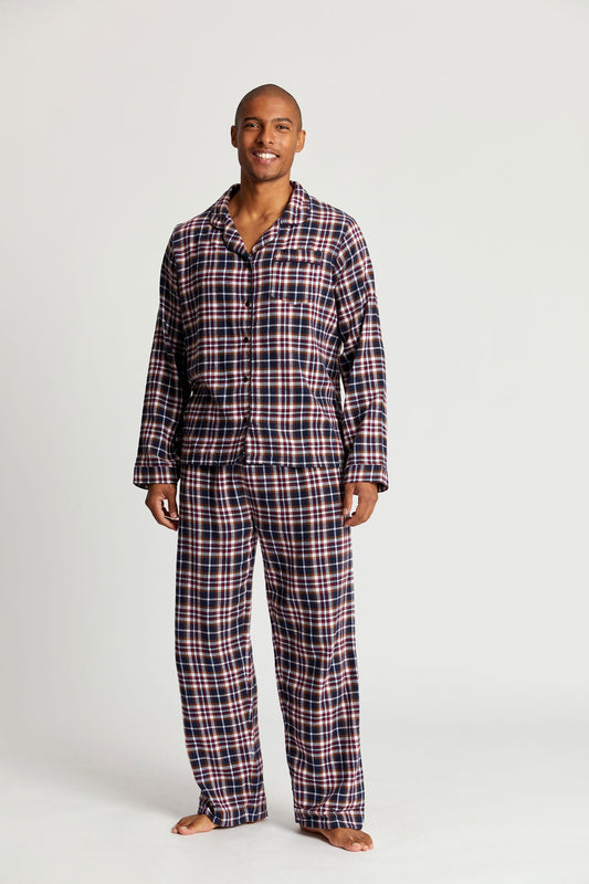 JIM JAM Mens - GOTS Organic Cotton Pyjama Set Navy