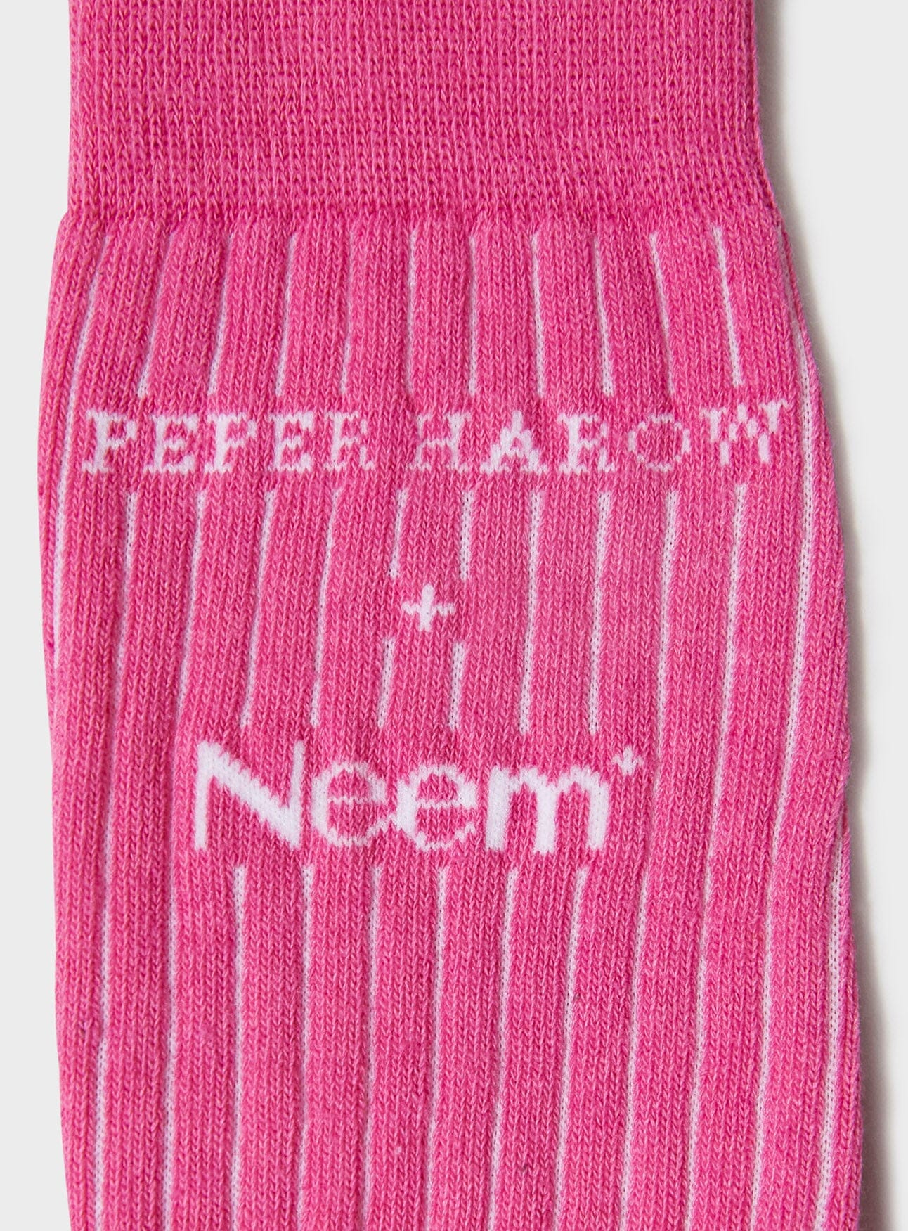 Recycled British Ribbed Cotton Bright Pink Men's Socks Accessories Neem London 