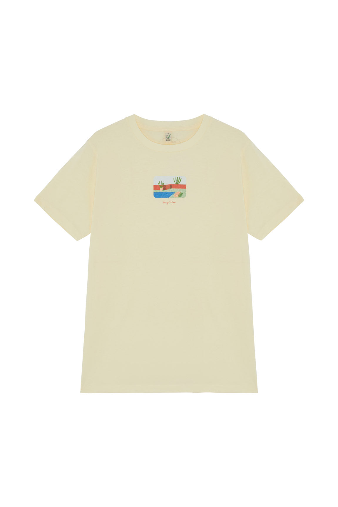 Seconds & Samples - Unisex Yellow Organic Cotton T-shirt - Ana Popescu Print