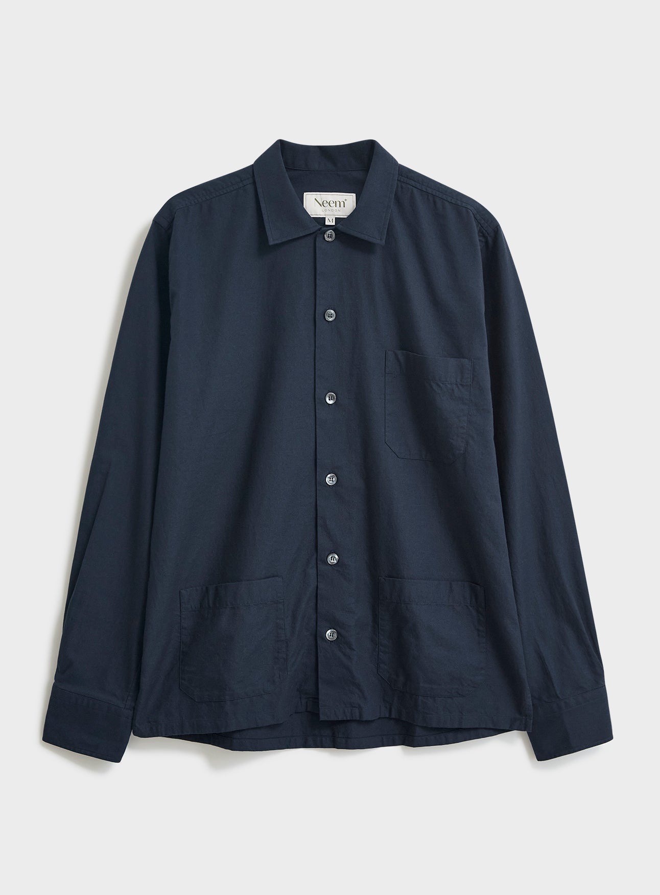 Regenerative Cotton Navy Shirt Jacket Pre-order Neem Global 