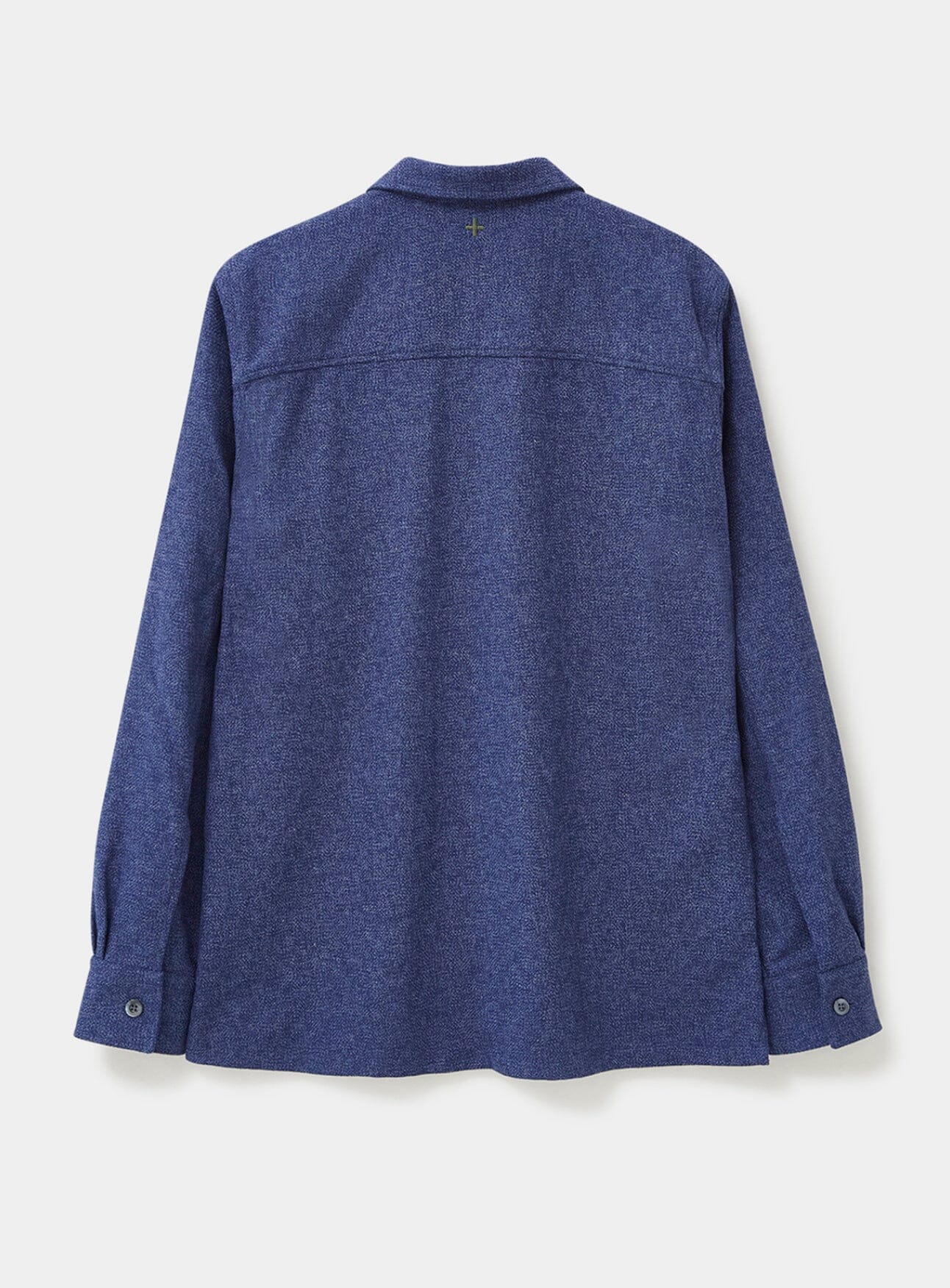 Recycled Cross Weave Spitalfields Blue Overshirt Over-Shirts Neem London 