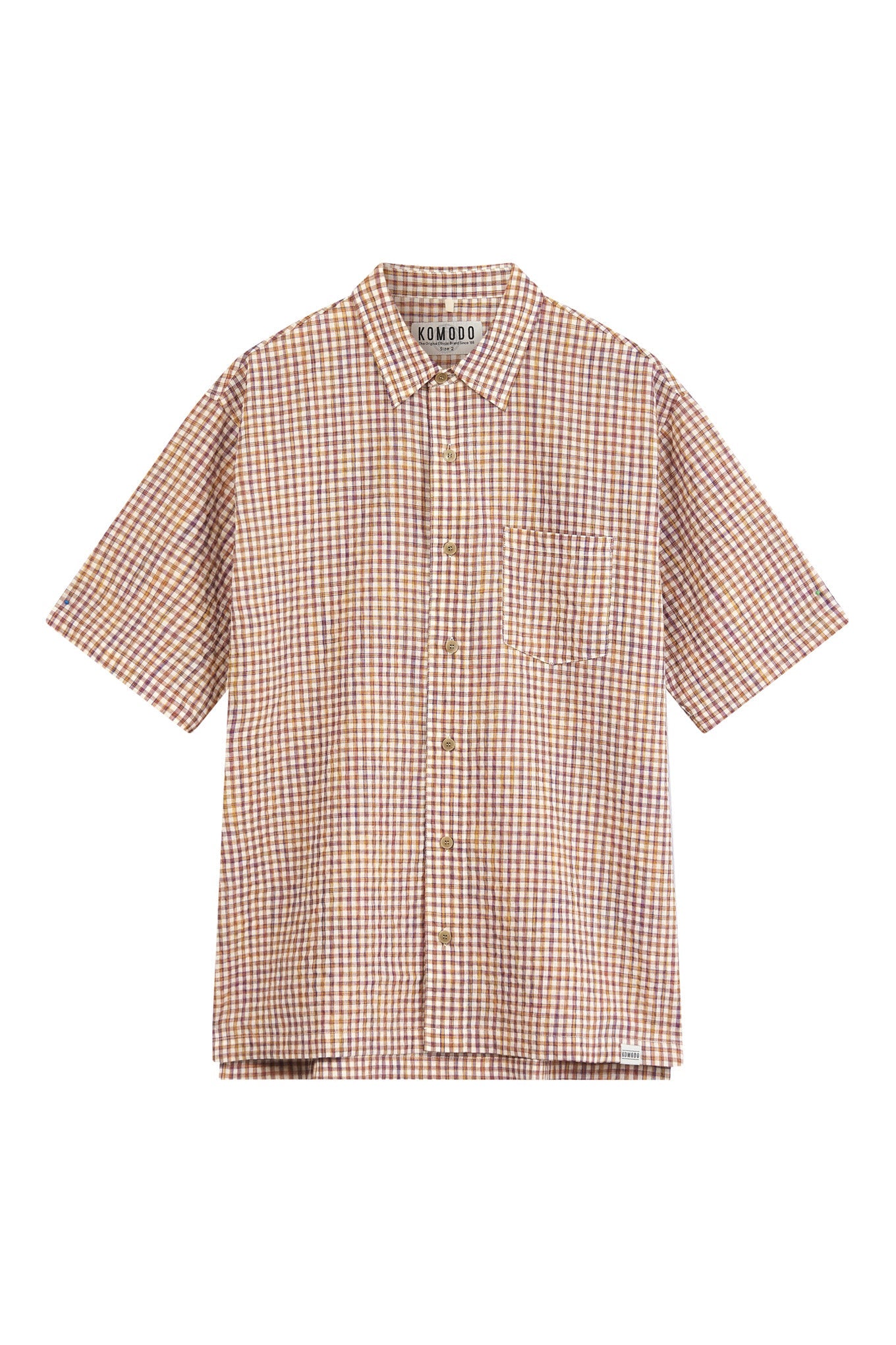 CASPAR Organic Cotton Men's Shirt - Check