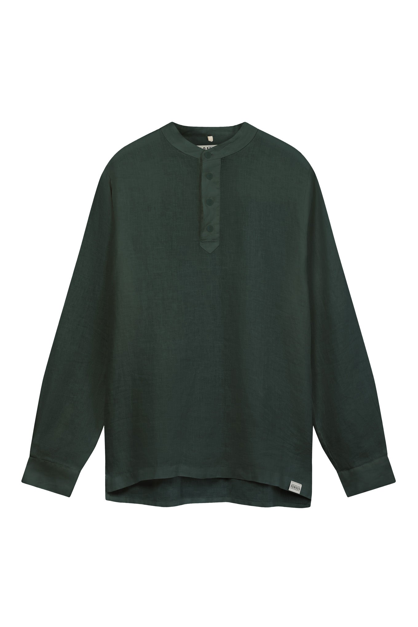 JULIAN Mens Top Organic Linen - Teal Green