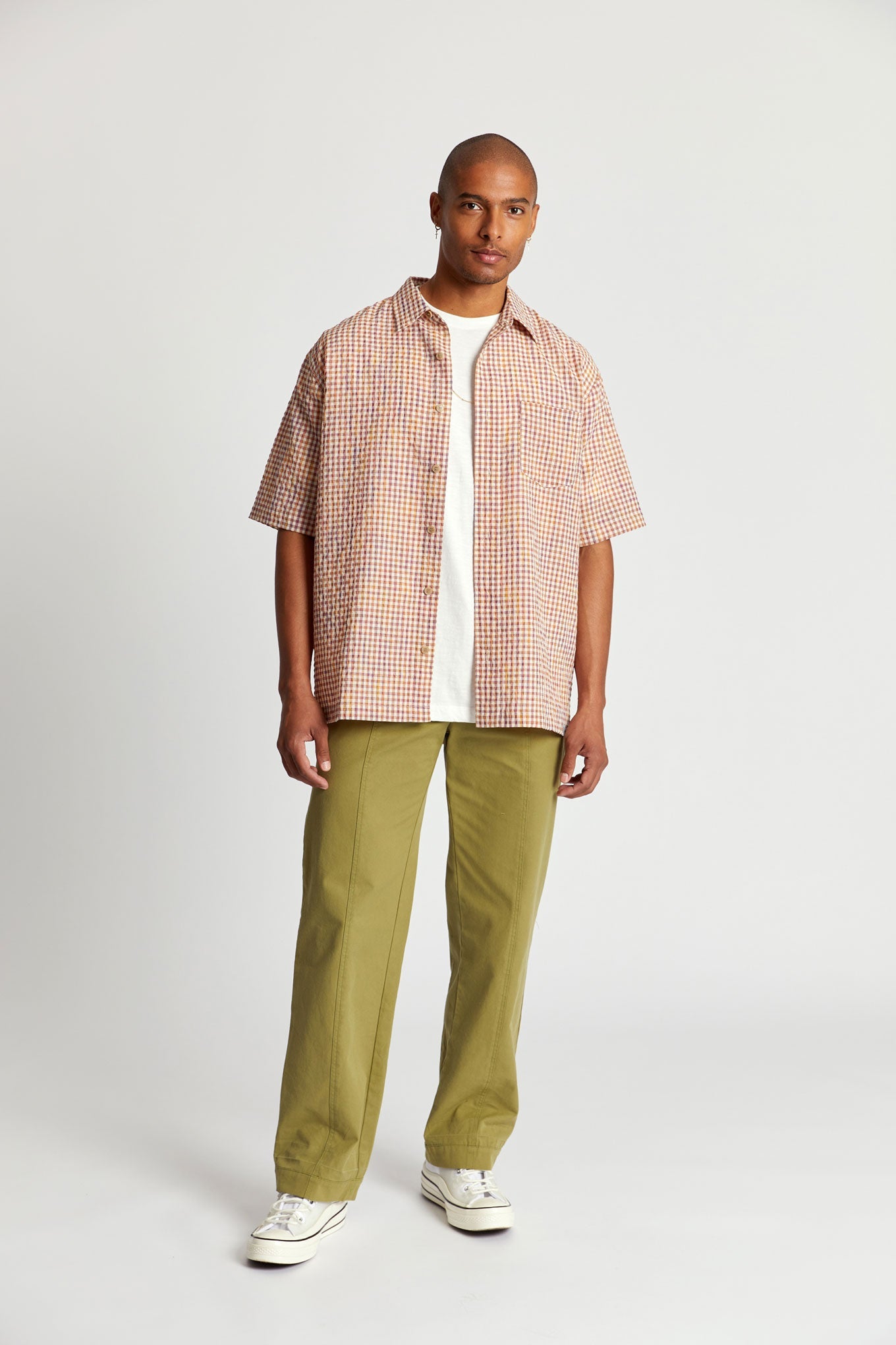 CASPAR Organic Cotton Men's Shirt - Check