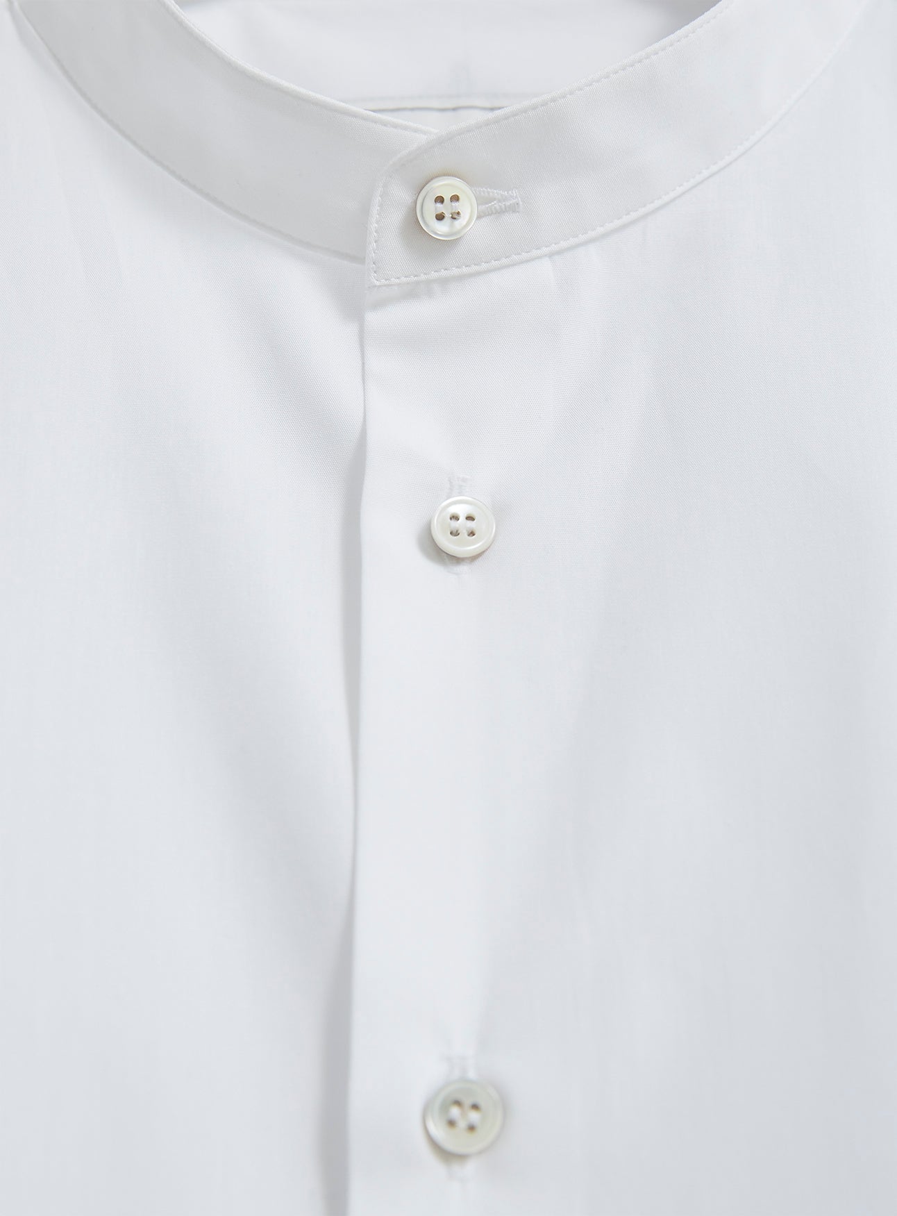 Regenerative Cotton White Poplin Nehru Shirt Pre-order Neem Global 