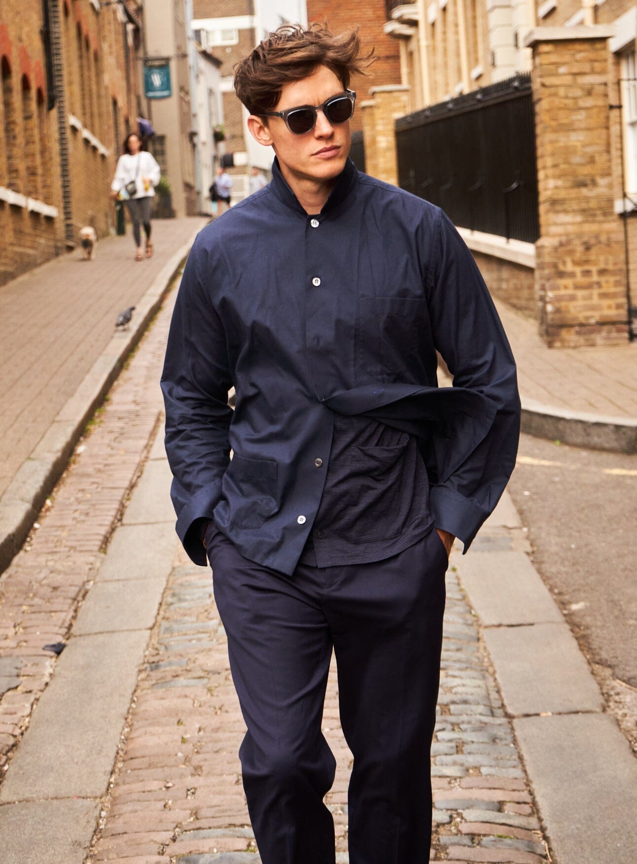 Regenerative Cotton Navy Shirt Jacket Over-Shirts Neem Global 