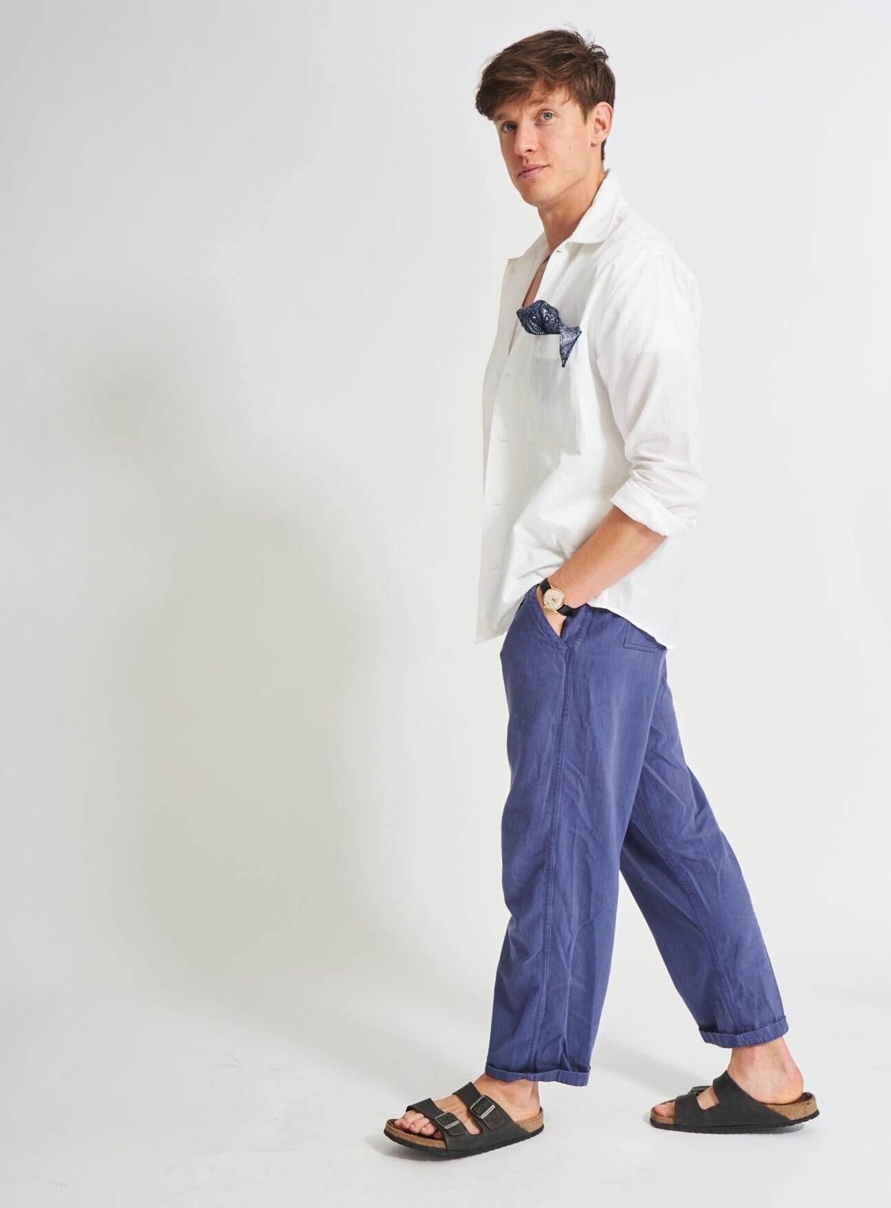 Recycled Italian White Relaxed Fit Double Pocket Over Shirt Over-Shirts Neem London 