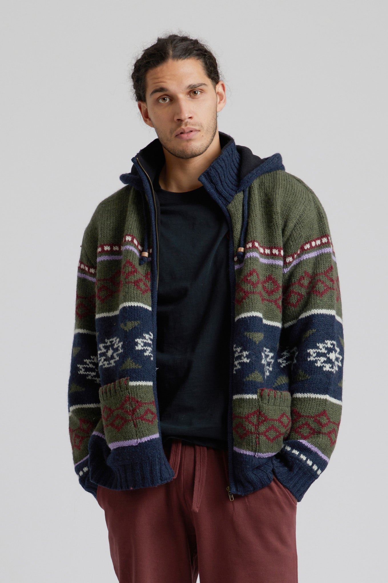 RINGO - Fleece Lined Wool Jacket Green