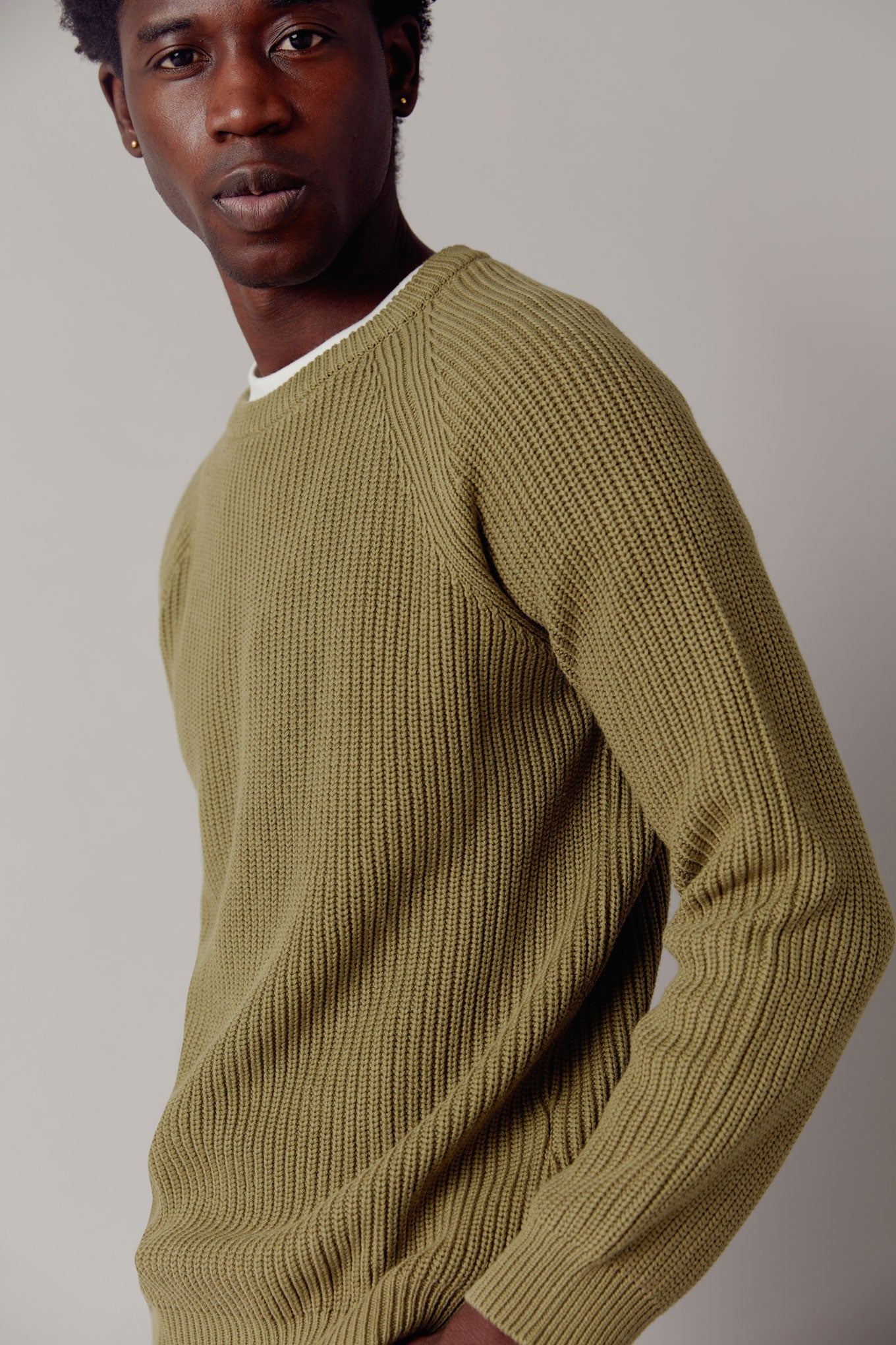 SERGIO Jumper Men's GOTS Organic Cotton - Sage Green