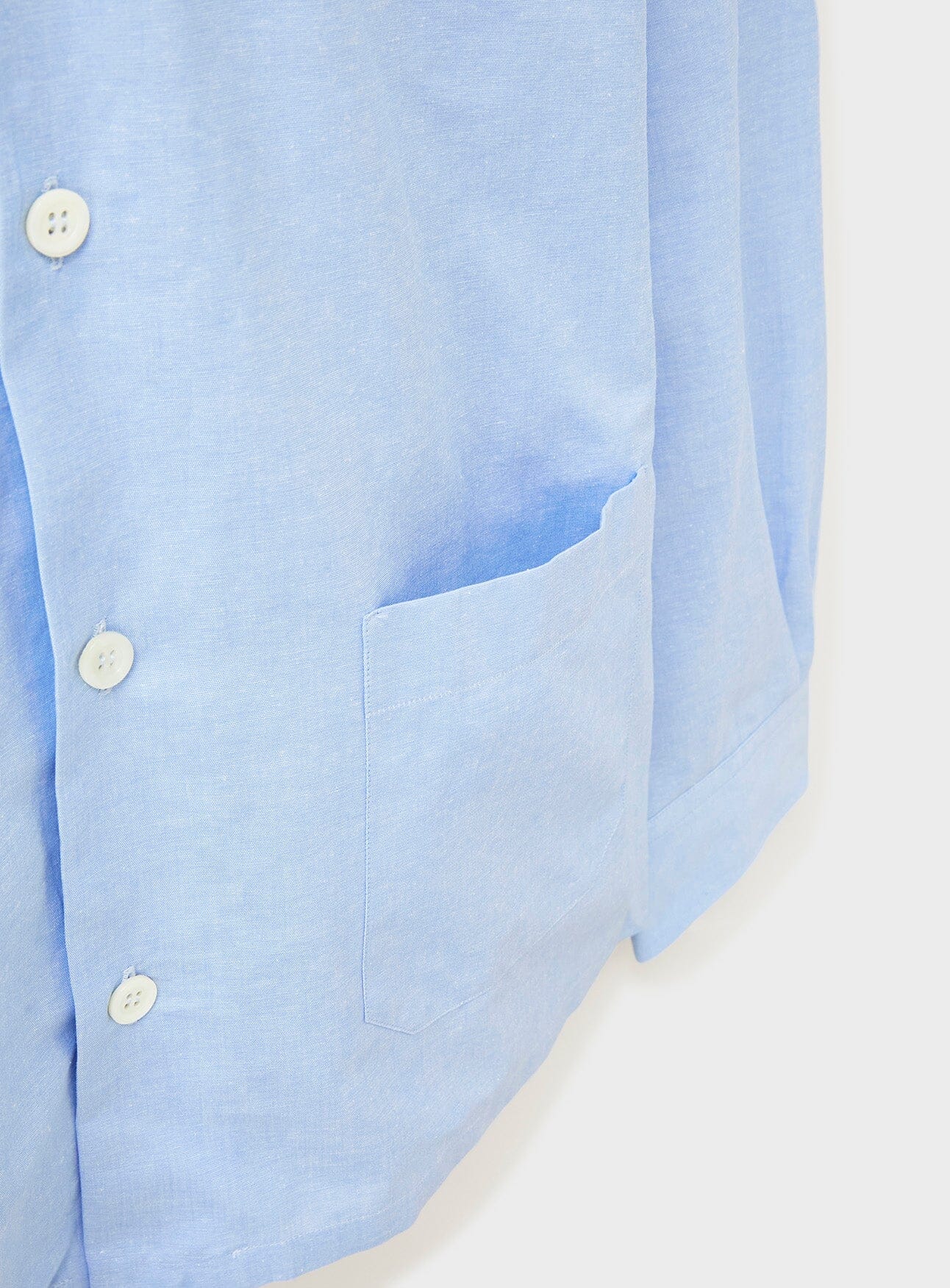 Recycled Italian Sky Slub Shirt Jacket White Shirts Neem Global 